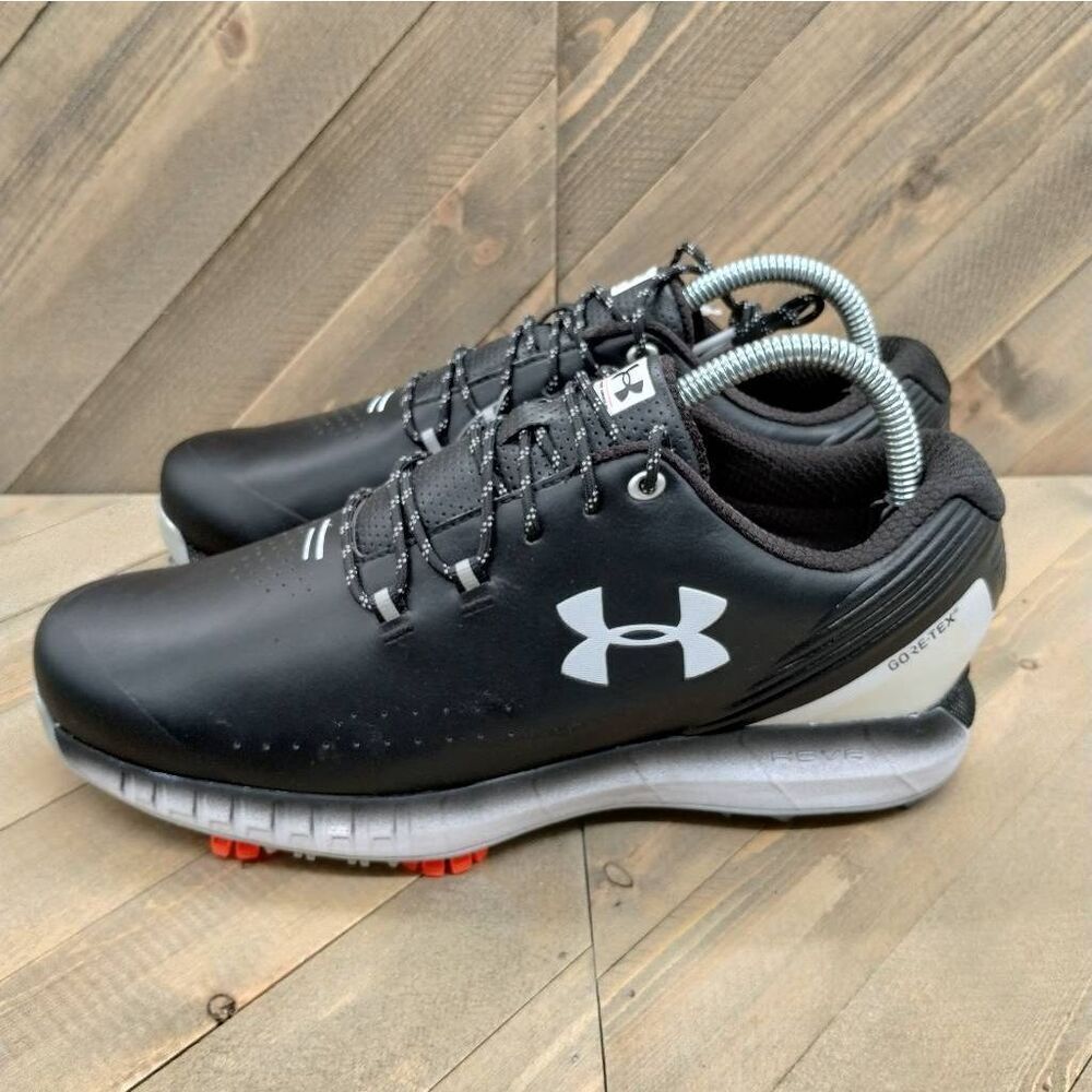 Under Armour HOVR Drive Gore-Tex Golf Shoes‎ Mens Size 8 Black White Waterproof - Picture 2 of 9
